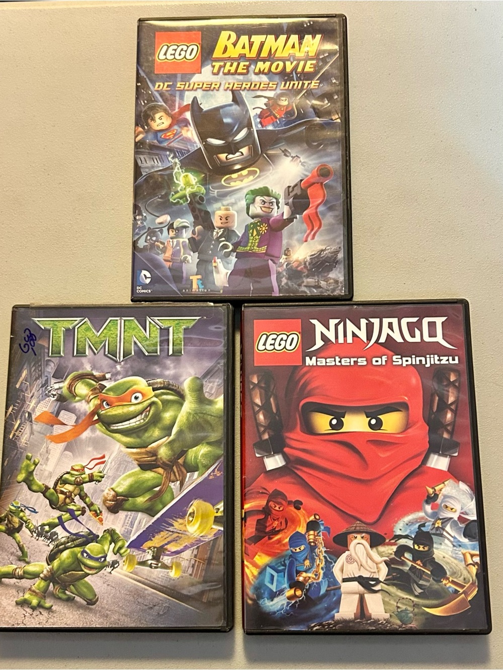 Lego DVDs Bundle - Black, Red, Green, Yellow